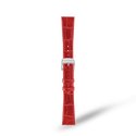 GL&Auml;NZENDES KALBSLEDERARMBAND ROT