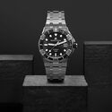 Steel/Black, black, 11 ind rhod SLN AIKON AUTOMATIC VENTURER 38MM