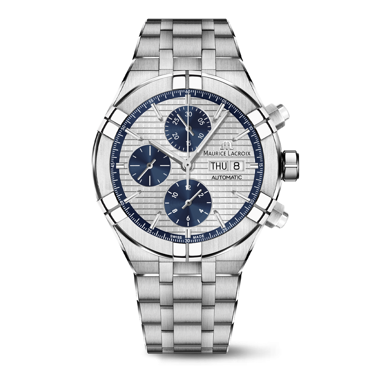 Stahl, silber/blaufarbe, rhodium AIKON AUTOMATIC CHRONOGRAPH