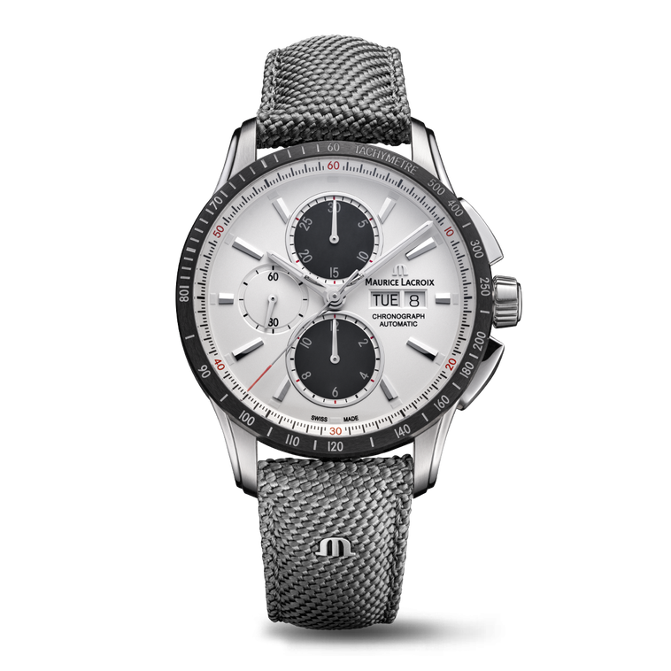 SS/ceramic black, white, rhod. ind. PONTOS S CHRONOGRAPH