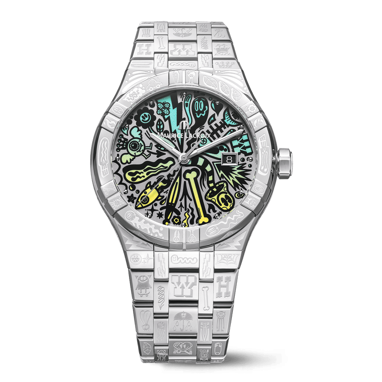 Steel Wotto, Wotto, index rhodied AIKON AUTOMATIC WOTTO LIMITED EDITION