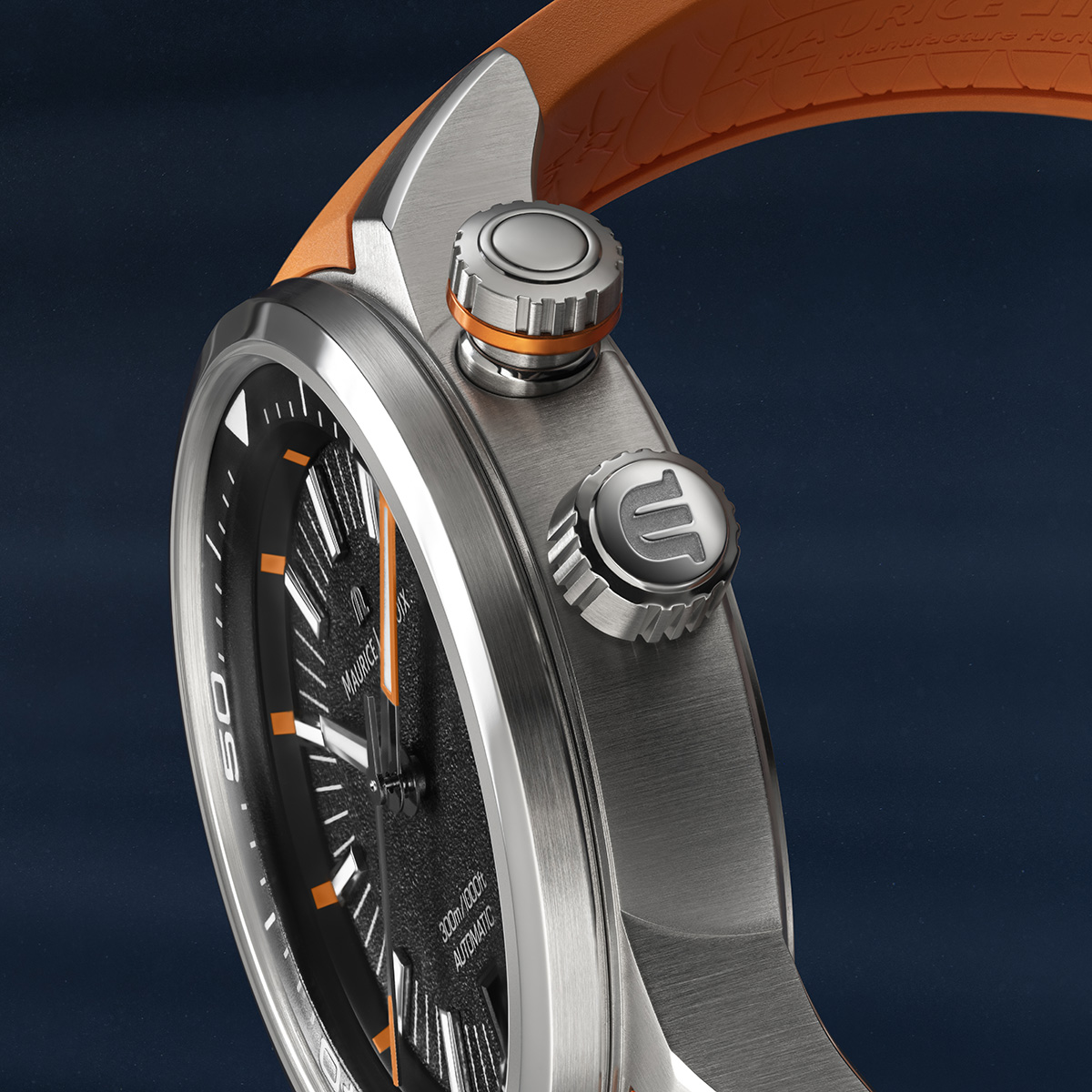 STEEL, RING 2H ORANGE, BLACK, RHOD. PONTOS S DIVER