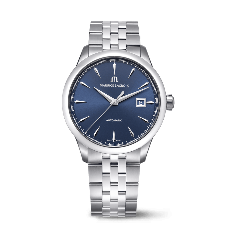 Steel, BLUE, index rhodied 1975 AUTOMATIC 40MM