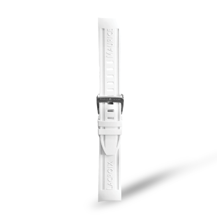 PT6248-KIT-Caoutchouc blanc, 22/20MM BRACELET EN CAOUTCHOUC BLANC
