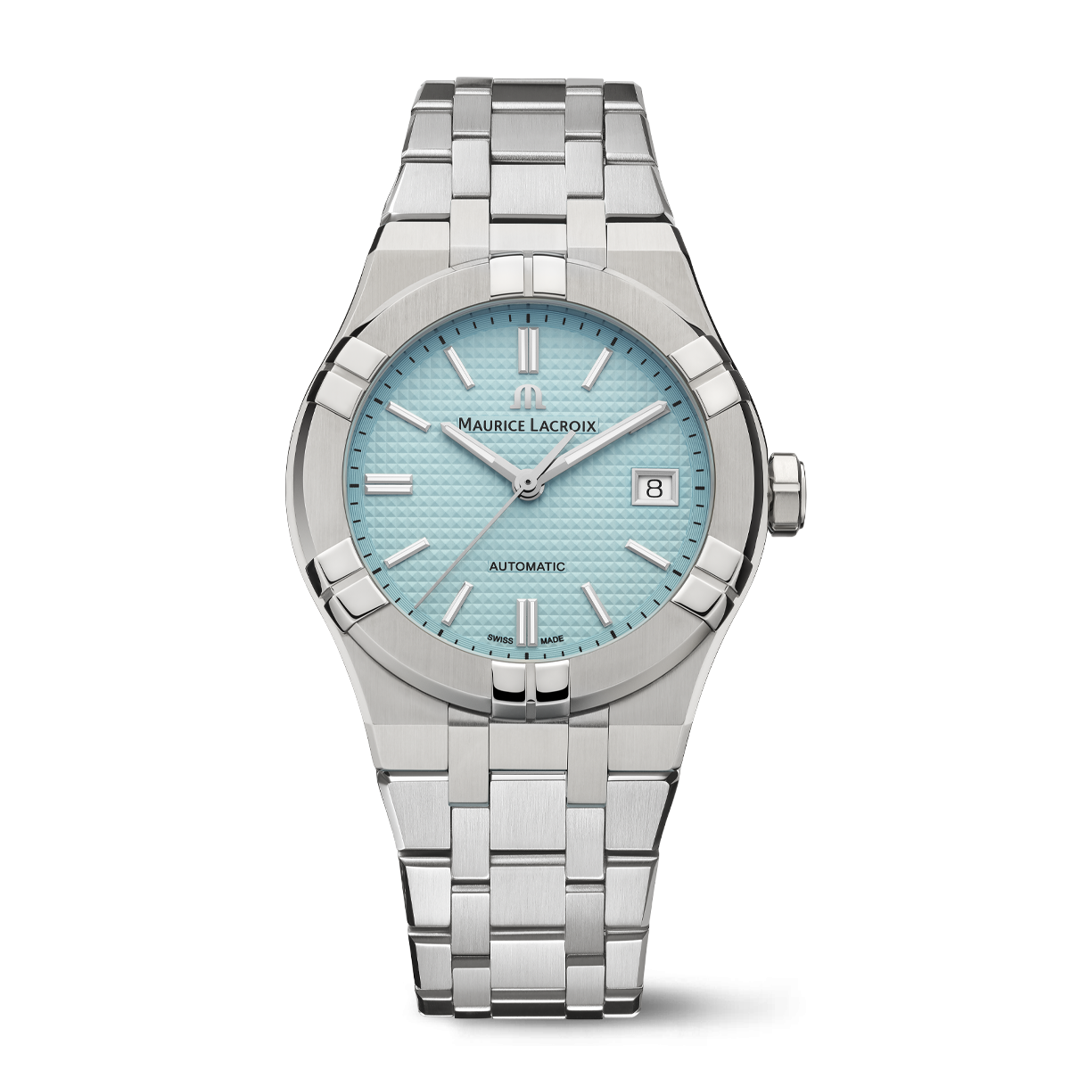 STEEL, BLUE, INDEX RHODIED, LTD AIKON AUTOMATIC LIMITED SUMMER EDITION 39MM