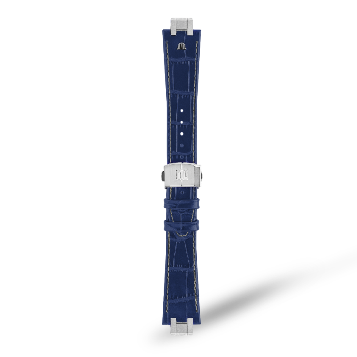 AI6007-KIT-CROCO IMIT BLUE 24/18 BLUE CALF LEATHER STRAP