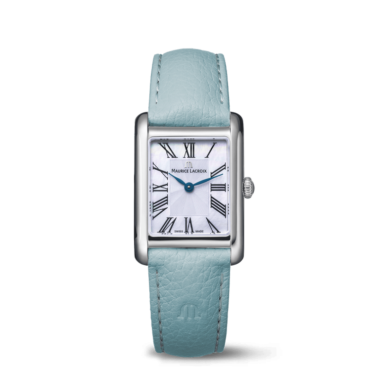 Steel, MOP, 12 ROMAN NUMBER black FIABA SQUARE