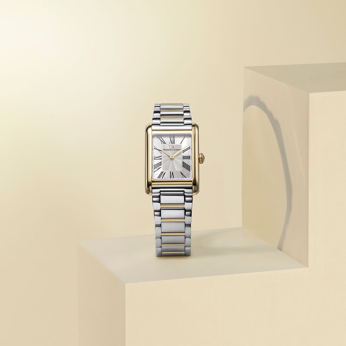 BICO SS/PVD2N,silver,12 ROM.NUMBER black FIABA SQUARE