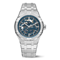 Steel, Skeleton blue, Index rhodied AIKON AUTOMATIC SKELETON