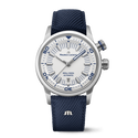 Stahl,ring 2H Blau P295C, weiss,rhodium PONTOS S DIVER