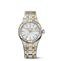 BI SS/PVD4N diam,nacre blanc diam,ind.4N AIKON QUARTZ DATE 35MM
