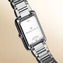 Steel, silver, 12 ROMAN NUMBER black FIABA SQUARE