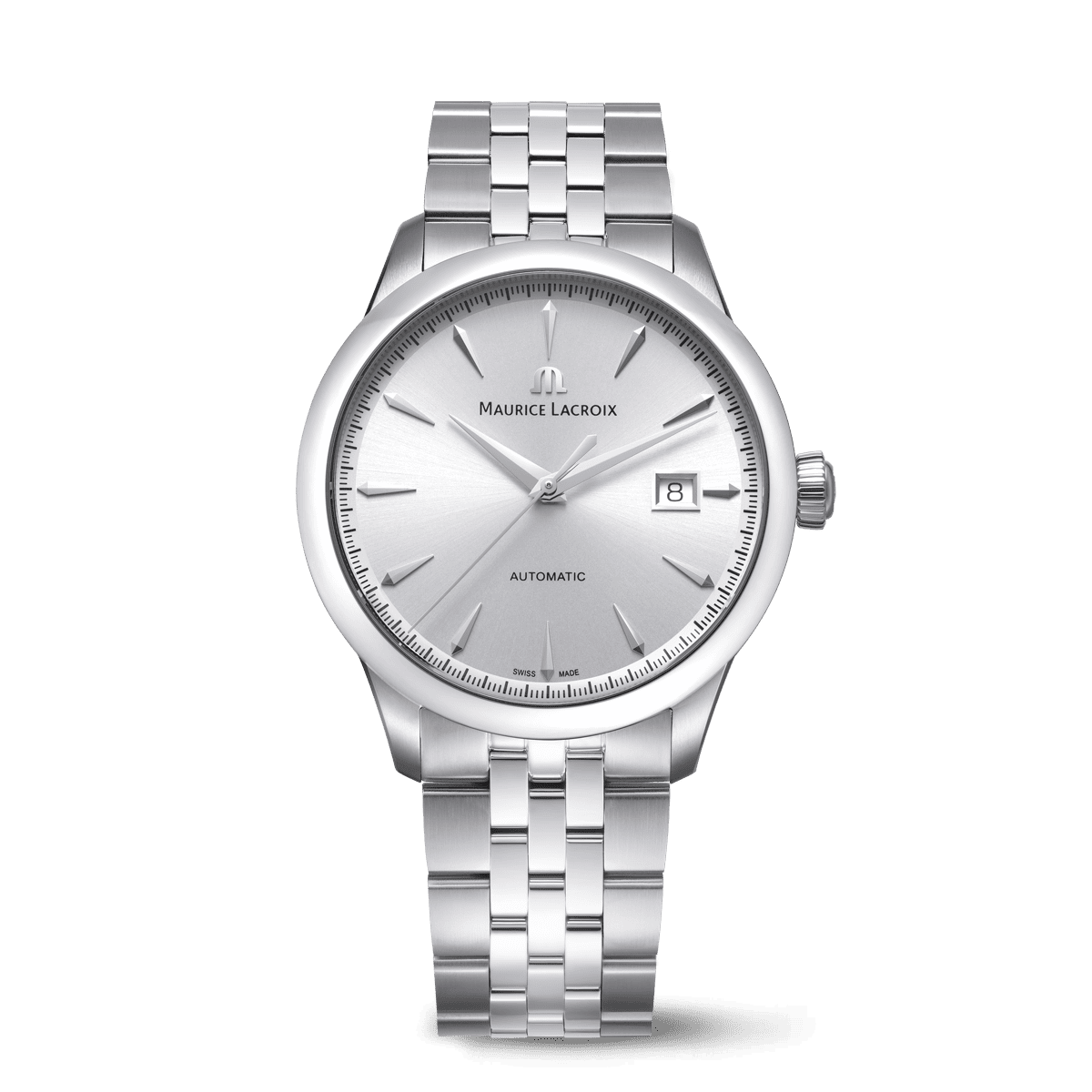 Acier, argenté, index rhodiés 1975 AUTOMATIC 40MM