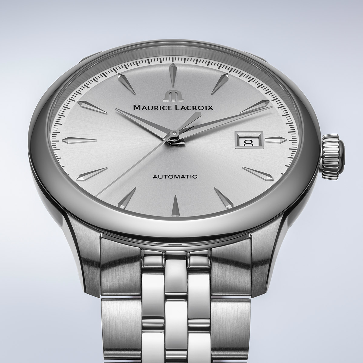 Steel, Silver, index rhodied 1975 AUTOMATIC 40MM