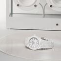 CERAMIC WHITE, WHITE, INDEX RHODIED AIKON AUTOMATIC CERAMIC 39MM