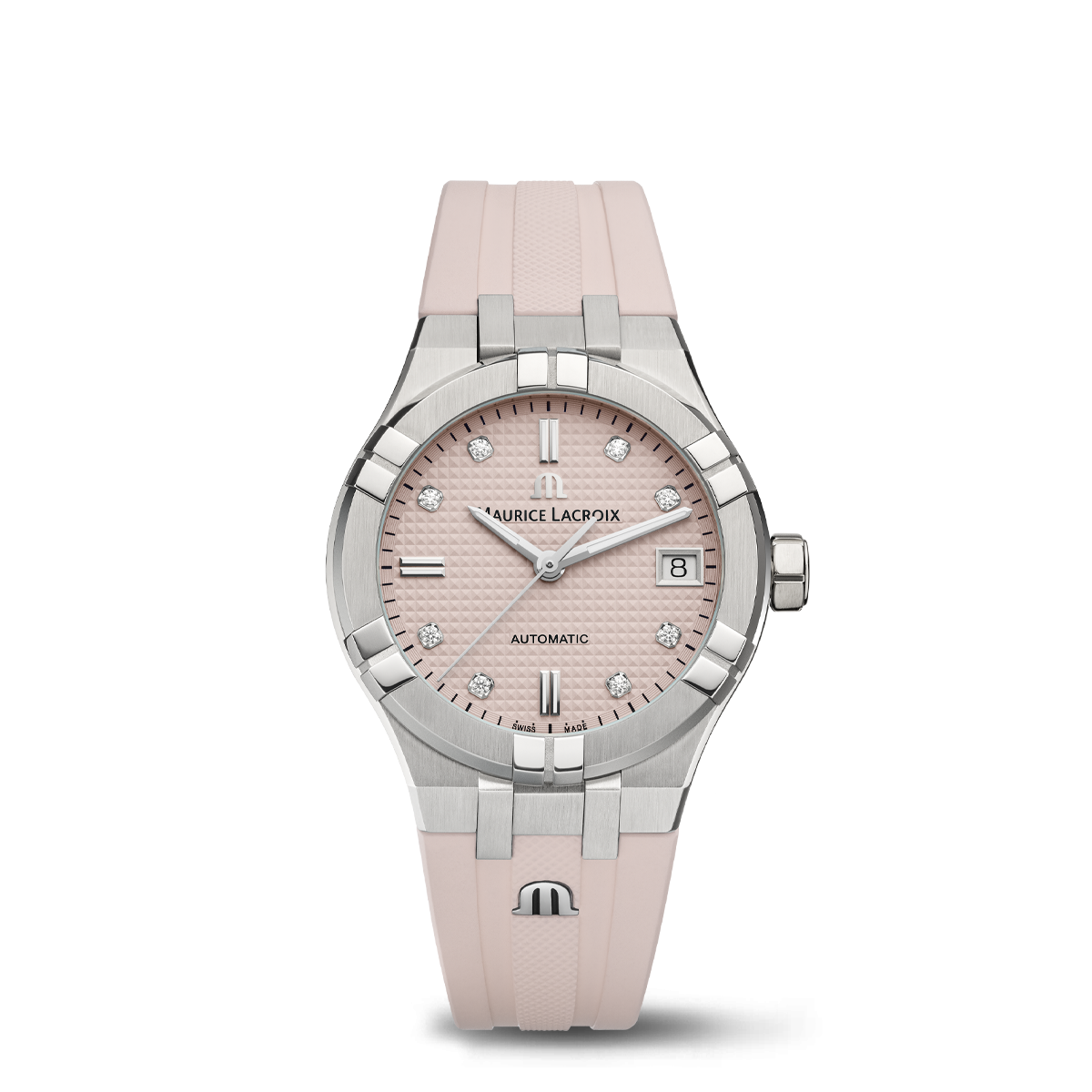 STEEL,PINK,INDEX RHOD.,8 DIA  LTD AIKON AUTOMATIC LIMITED SUMMER EDITION 35MM