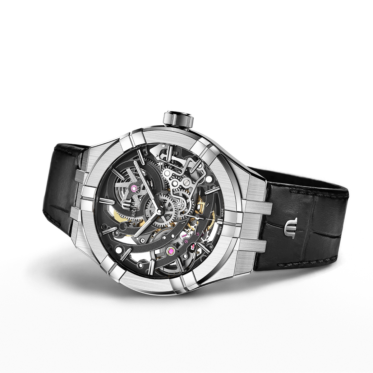 Stahl, SKELETT, Ind. rhodium AIKON AUTOMATIC SKELETON