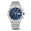 Steel, blue, index rhodied AIKON AUTOMATIC CHRONOGRAPH