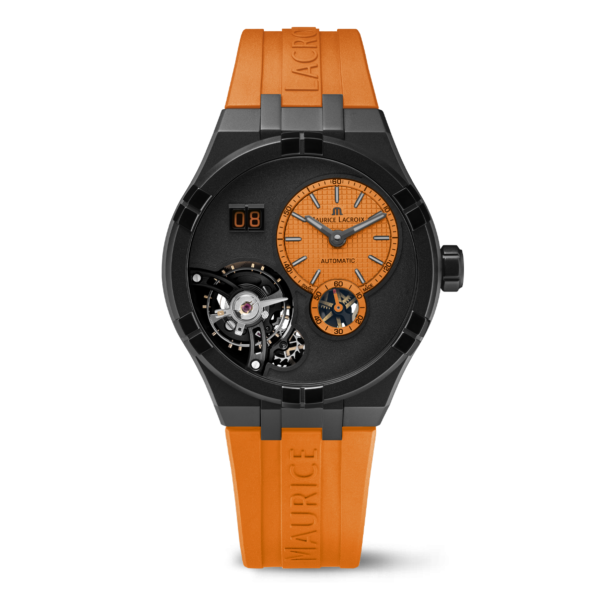 BLACK DLC, ORANGE, INDEX BLACK AIKON MASTER GRAND DATE