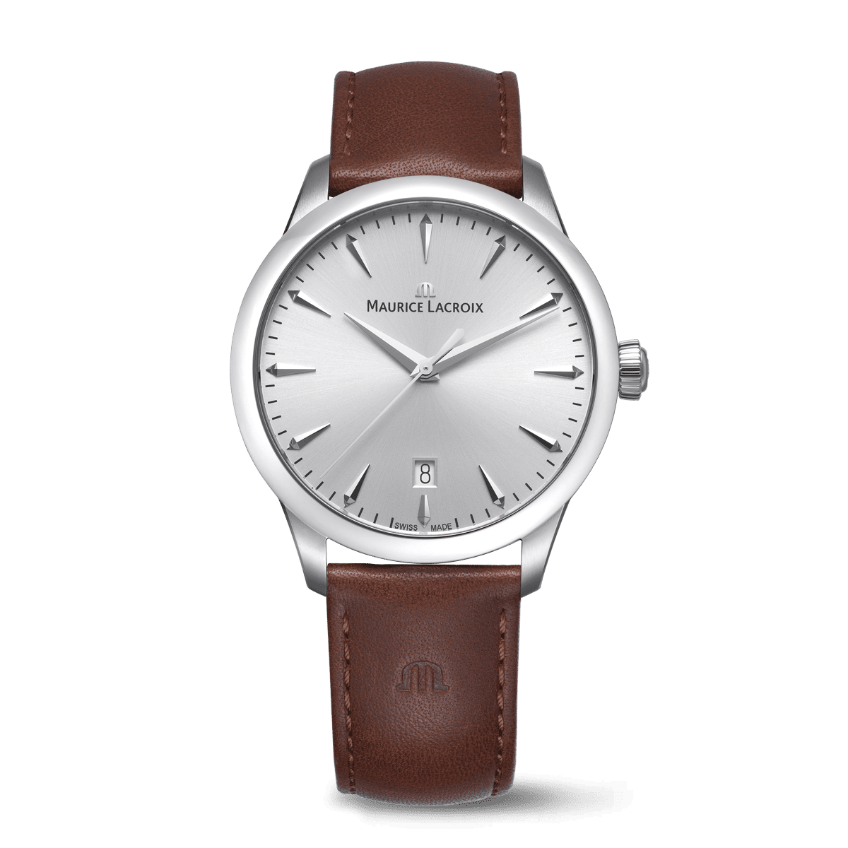 Stahl, Silber, Index rhodium 1975 QUARTZ 39MM