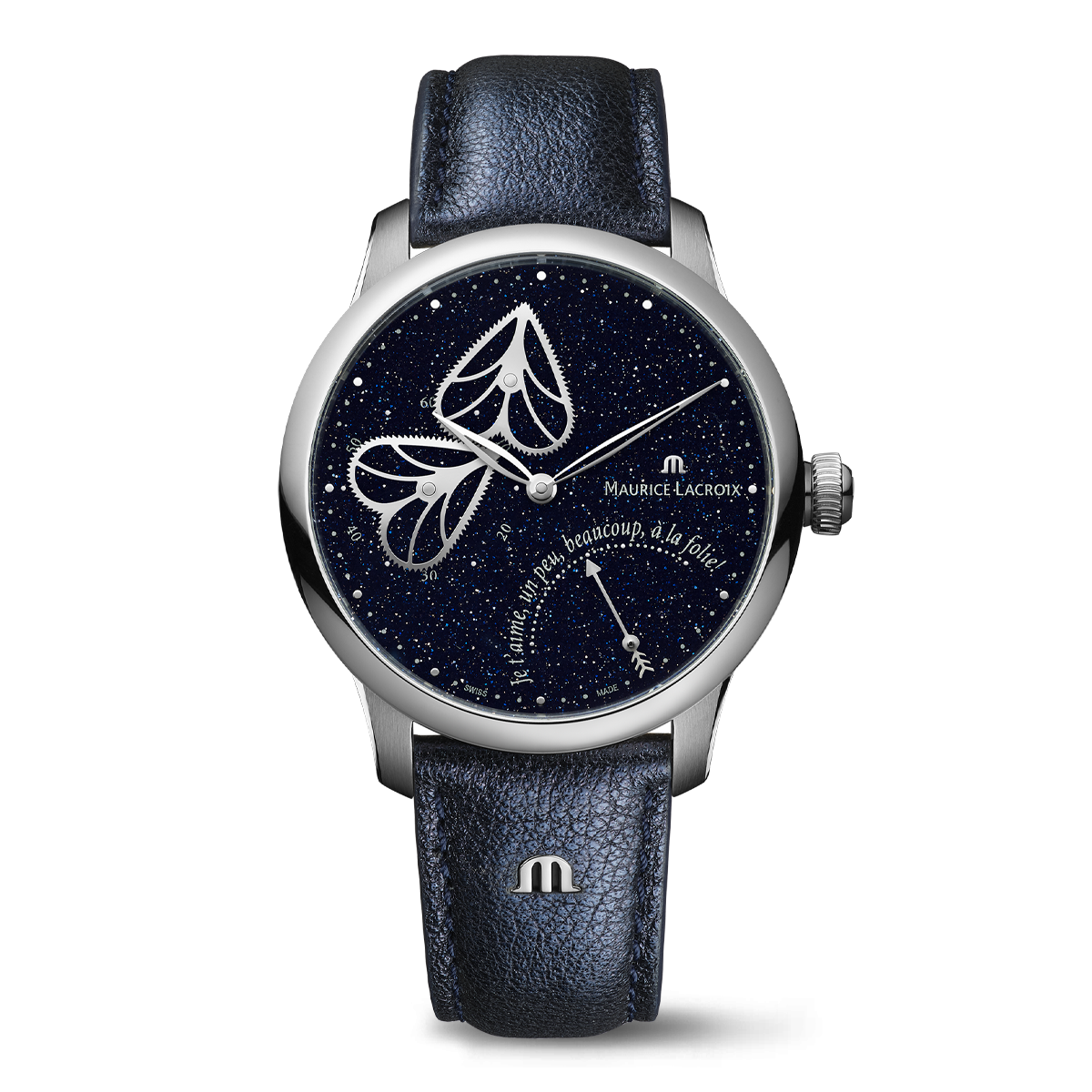 Steel, blue aventurine, Embrace MASTERPIECE EMBRACE