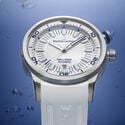 Stahl,ring 2H Blau P295C, weiss,rhodium PONTOS S DIVER