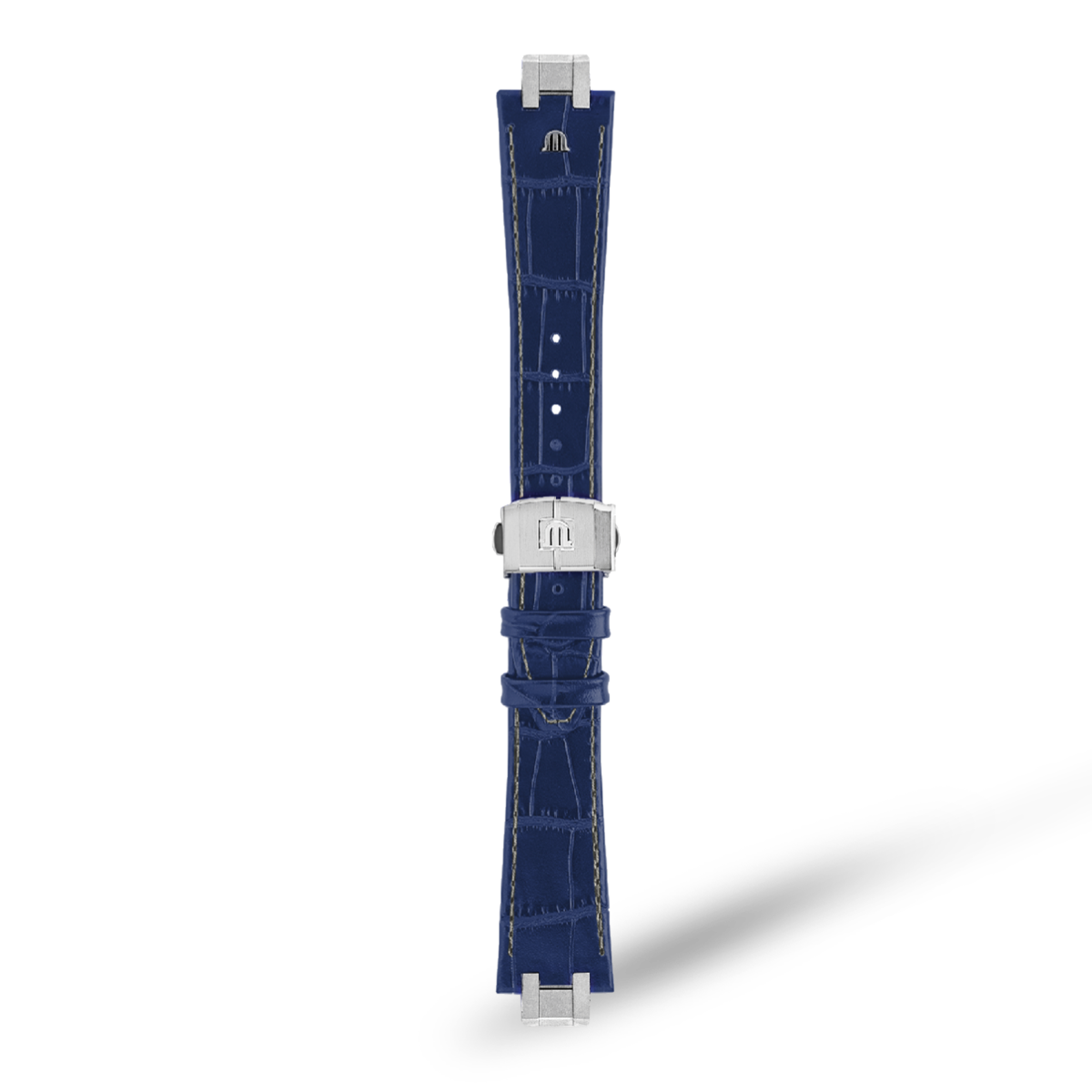 AI6007-KIT-CROCO IMIT BLUE 24/18 BLUE CALF LEATHER STRAP
