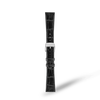 GL&Auml;NZENDES KALBSLEDERARMBAND SCHWARZ