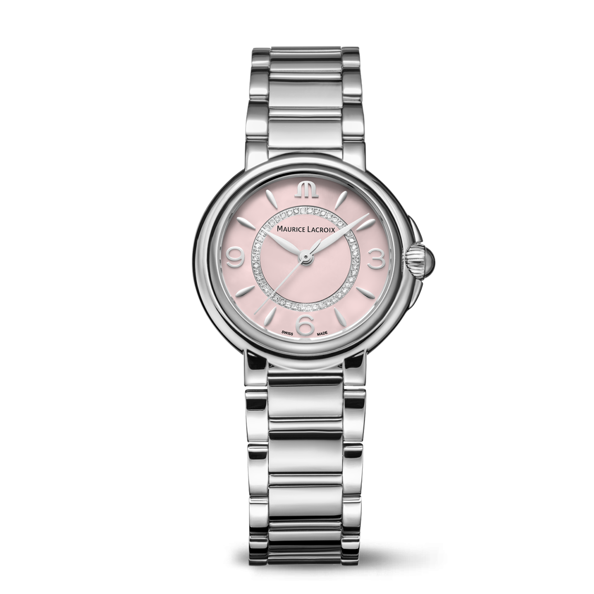 Acier, rose, anneau Diamants, ind.rhod FIABA COLOURS EDITION