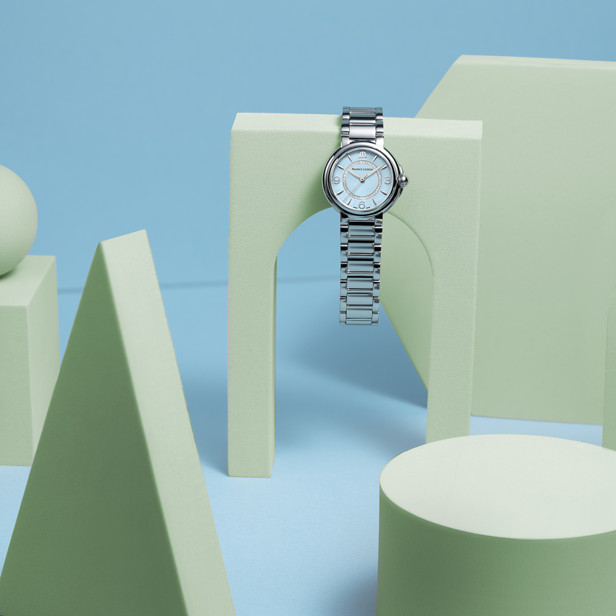 Steel, BLUE, DIA RING, ind.rhod FIABA COLOURS EDITION