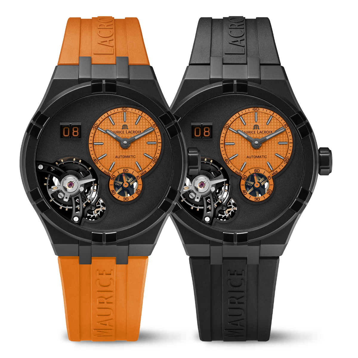 BLACK DLC, ORANGE, INDEX BLACK AIKON MASTER GRAND DATE