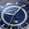 Acier, bleu, anneau Diamants,rhod,lune FIABA MOONPHASE 32MM