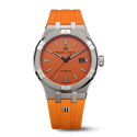 STEEL, ORANGE, INDEX BLACK, LTD 888 AIKON AUTOMATIC LIMITED SUMMER EDITION 42MM