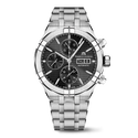 Acier, noir, index rhodiés AIKON AUTOMATIC CHRONOGRAPH