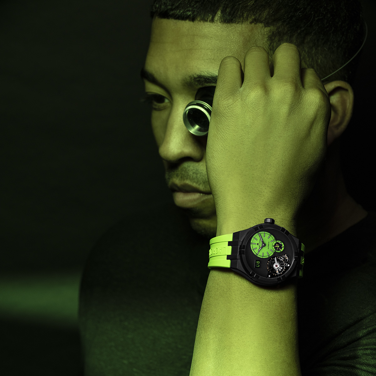 BLACK DLC, GREEN, INDEX BLACK AIKON MASTER GRAND DATE