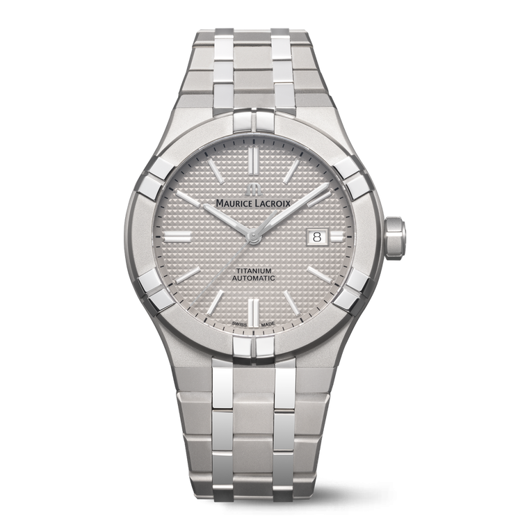 titanium, grey, index rhodied AIKON AUTOMATIC TITANIUM