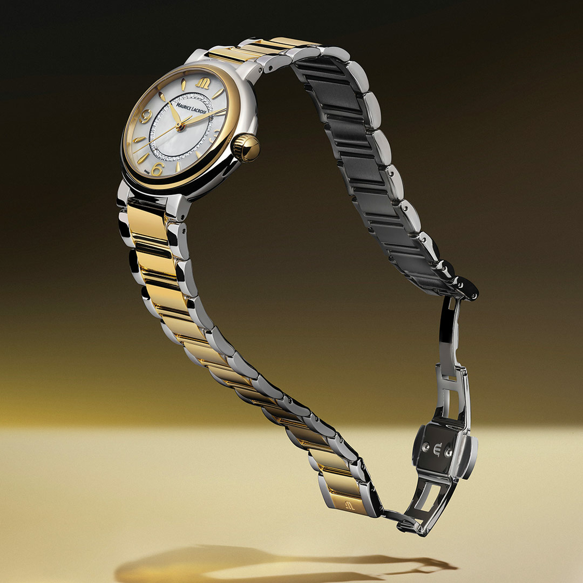BICO SS/PVD 2N,weiss,Diamantring,Ind. 2N FIABA 32MM DUOTONE