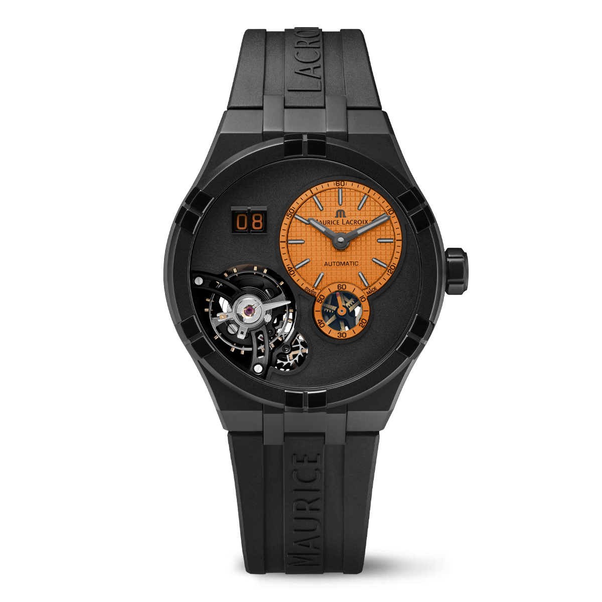 BLACK DLC, ORANGE, INDEX BLACK AIKON MASTER GRAND DATE