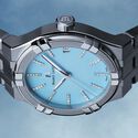 STEEL, BLUE, INDEX RHOD. W/Diamonds AIKON QUARTZ COLOURS EDITION