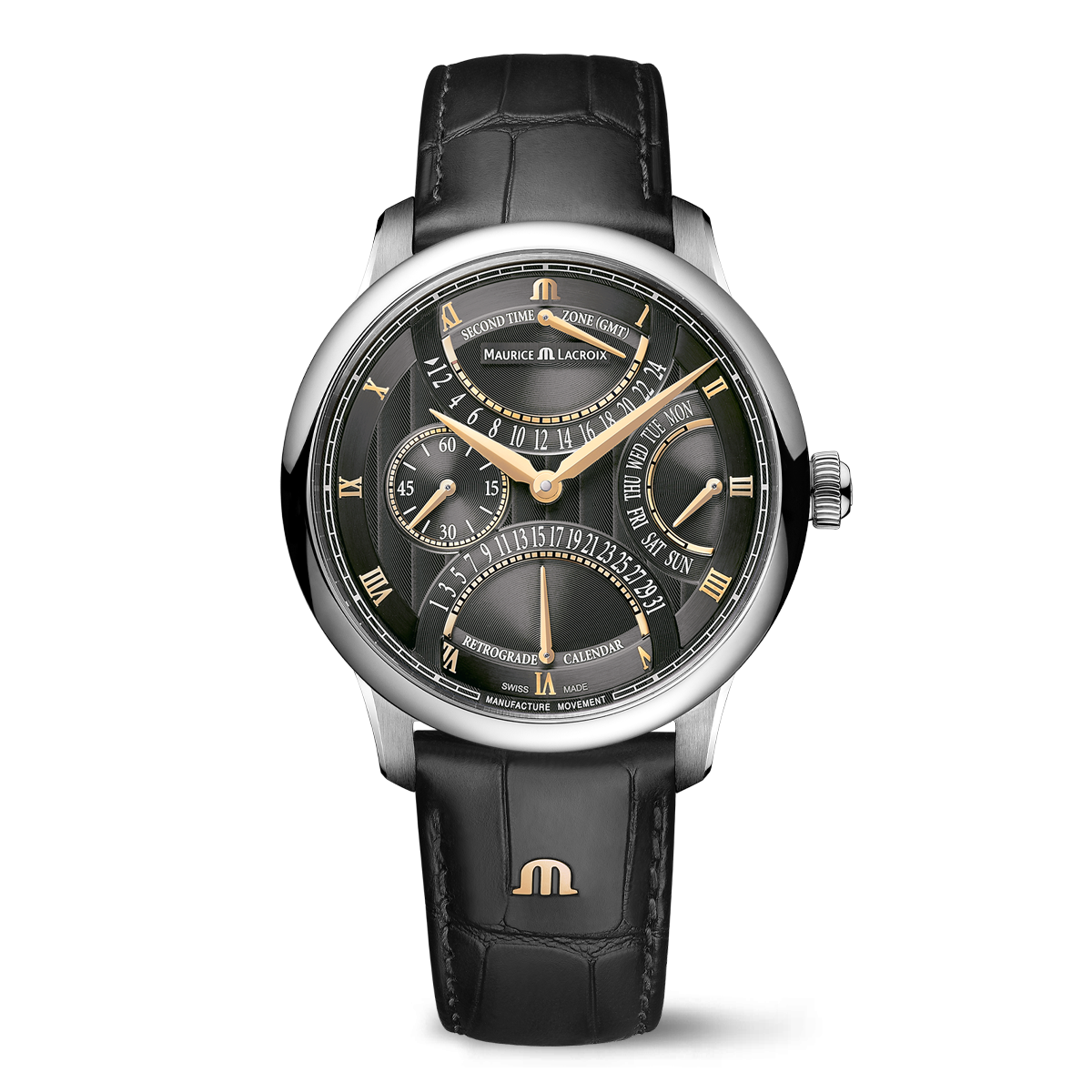 Acier, Anthracite, triple rétrograde MASTERPIECE TRIPLE RETROGRADE