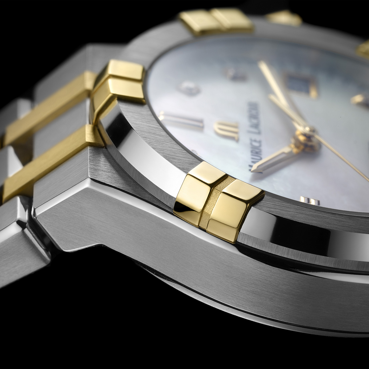 Bico 2N, white MOP, ind. 2N, 8 dia AIKON AUTOMATIC DATE 35MM