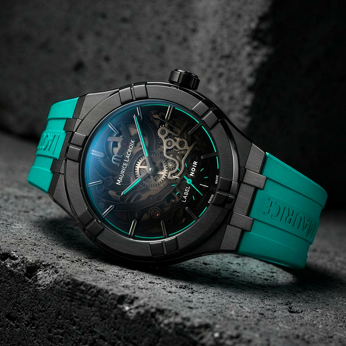 AIKON AUTOMATIC SKELETON 45MM LABEL NOIR - AIKON collection - USA AIKON AUTOMATIC SKELETON 45MM LABEL NOIR - AIKON collection - USA