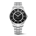 Acier, noir, 11 ind. rhodié PONTOS DAY DATE
