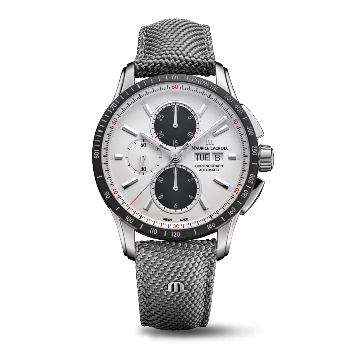 SS/ceramic black, white, rhod. ind. PONTOS S CHRONOGRAPH