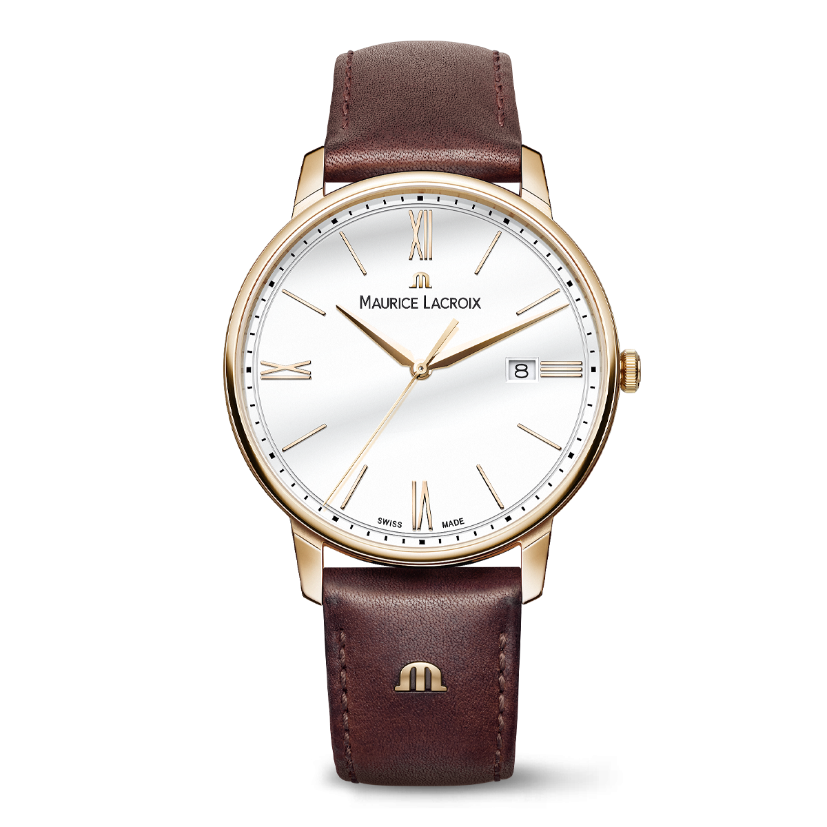 EL PVD 4N, white lacqu., 4N ELIROS DATE 40MM