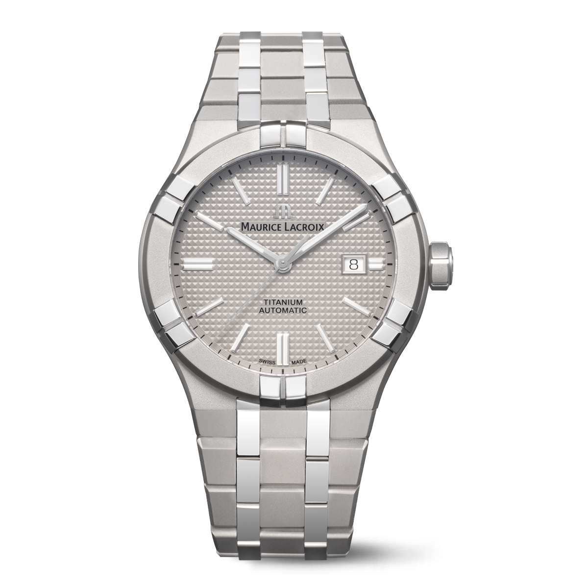 titanium, grey, index rhodied AIKON AUTOMATIC TITANIUM
