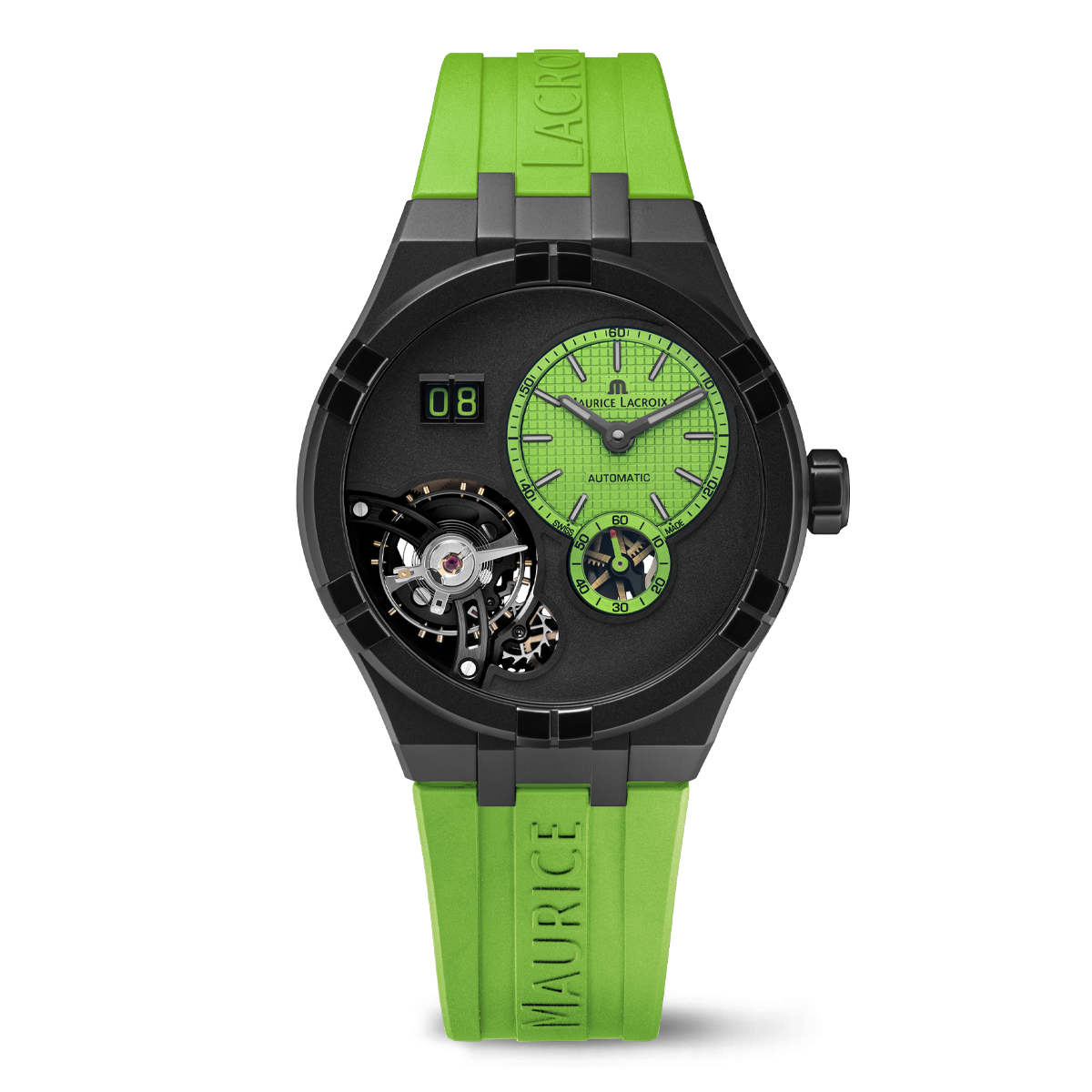 BLACK DLC, GREEN, INDEX BLACK AIKON MASTER GRAND DATE