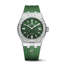Steel, green color, index rhodied AIKON AUTOMATIC DATE 39MM
