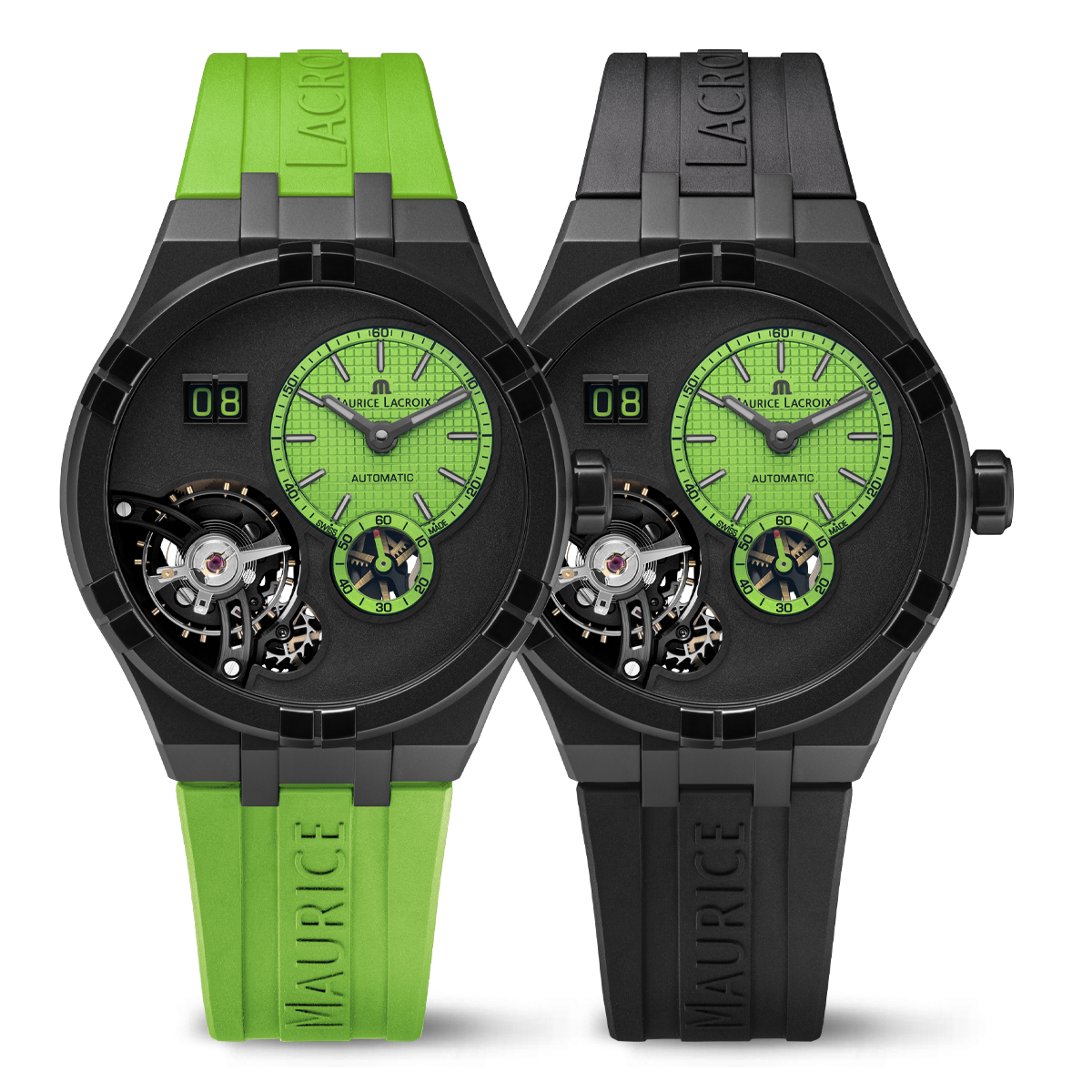 BLACK DLC, GREEN, INDEX BLACK AIKON MASTER GRAND DATE