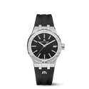 STEEL, BLACK, INDEX RHODIED AIKON QUARTZ DATE 35MM